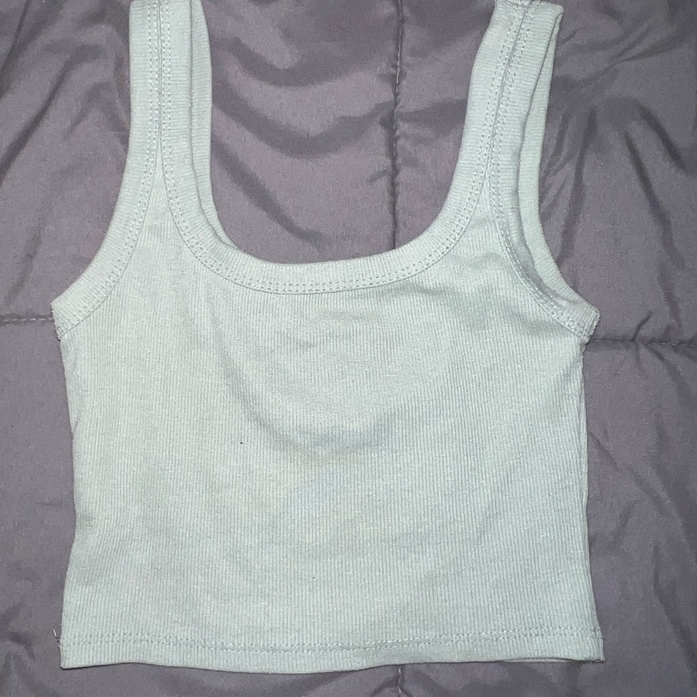 Light green SHEIN crop top tank top